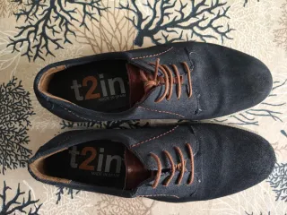 Zapatos de piel azul marino T42