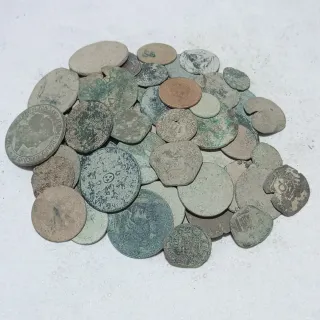 Lote de 100 Monedas Antiguas