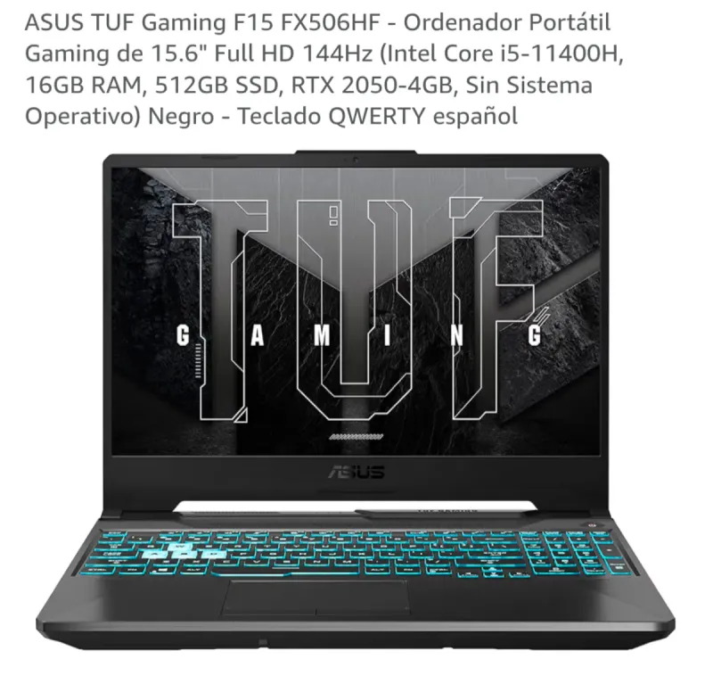 ASUS TUF Gaming F15 FX506HF i5-11400H RTX 2050