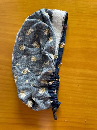 Gorro sanitario ajustable azul japonés