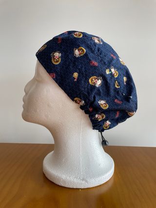 Gorro sanitario ajustable azul japonés