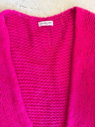 Cárdigan  lana fucsia chaqueta