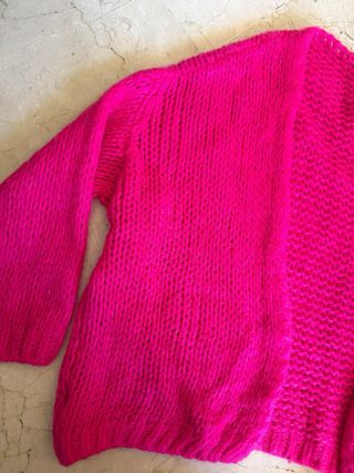 Cárdigan  lana fucsia chaqueta