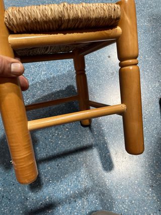 Silla Infantil Madera Mimbre