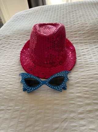 2 Cappelli di Festa con Paillettes e Occhiali