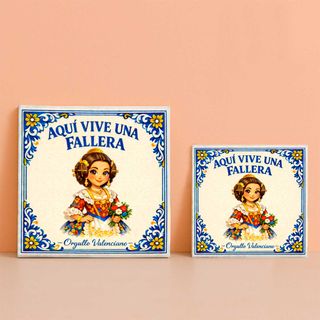 Azulejo Aquí vive una Fallera