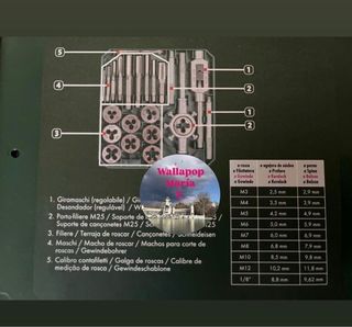Set de machos de roscar y tarrajas Parkside