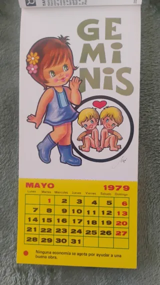 Calendario Postal 1979 Horóscopos