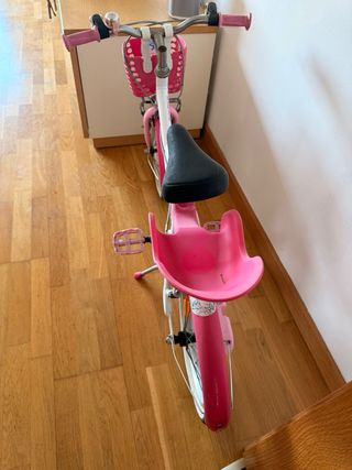 Bici infantil Decathlon 16 pulgadpulgadrosa con ru