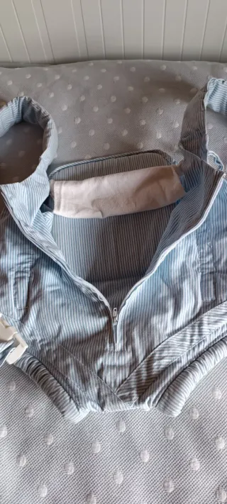 Mochila Portabebés Rayas Azules