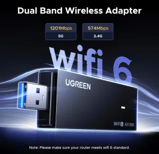 Adaptador WiFi 6 UGREEN AX1800 USB