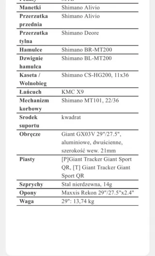 Bicicleta de Montaña Giant