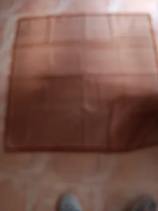 Pañuelo estampado flores naranja y blanco