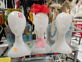 Cabeza de maniquí de plástico 40 cm