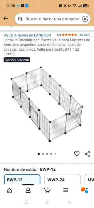 Valla para mascotas Langxun BWP-12