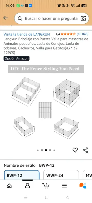 Valla para mascotas Langxun BWP-12