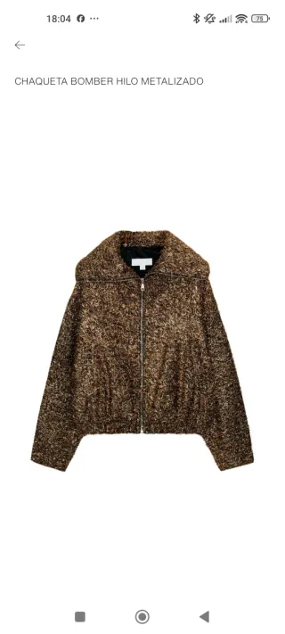 Bomber Zara dorada y negra