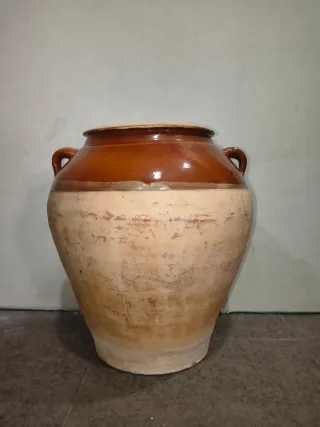 Tinaja Catalana Cerámica Beige/Marrón