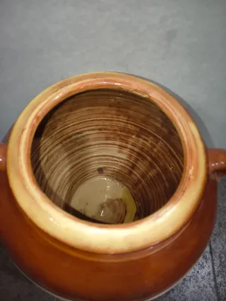 Tinaja Catalana Cerámica Beige/Marrón