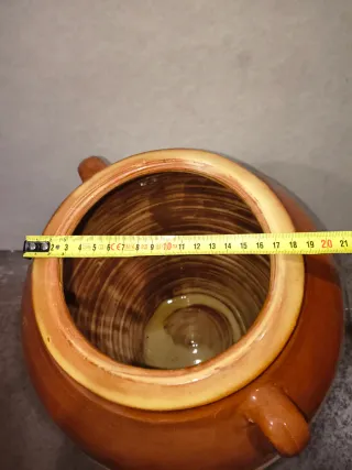 Tinaja Catalana Cerámica Beige/Marrón