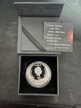 Moneda Plata 1oz Tokelau 2021 Cthulhu 55/100