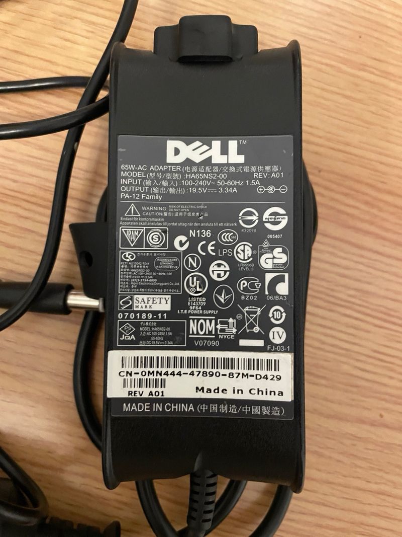 Cargador Portátil Dell 19.5V 3.34A afbeelding 2