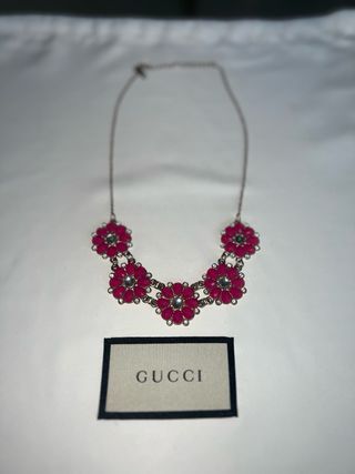 Lote 3 collane floreali con zirconi e ceramica