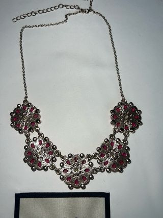 Lote 3 collane floreali con zirconi e ceramica