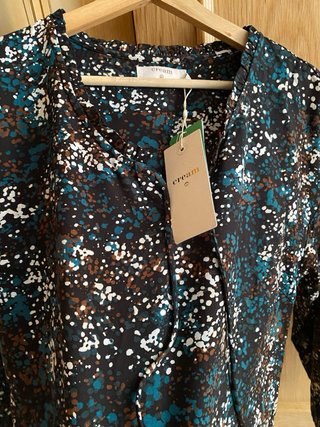 Blusa Cream Viscosa Estampada Talla M