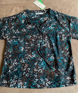 Blusa Cream Viscosa Estampada Talla M