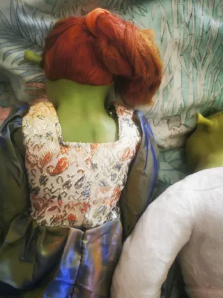 Bambole Shrek e Fiona. Bambola Vintage