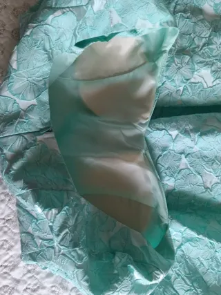 Vestido niña verde azulado