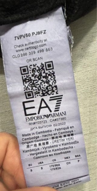 Pantalones chándal Emporio Armani Talla S