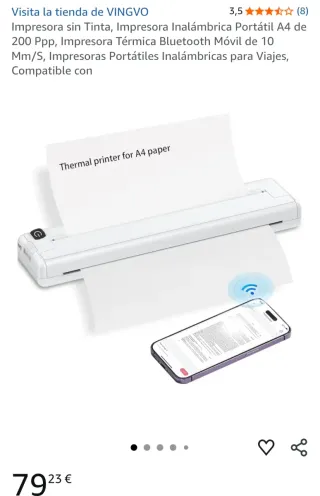 Impresora Portátil VINGVO A4 Bluetooth