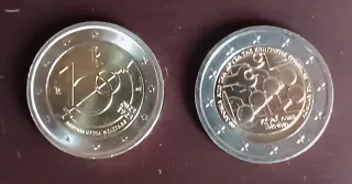 2 Monete da 2 Euro di Diversi Paesi