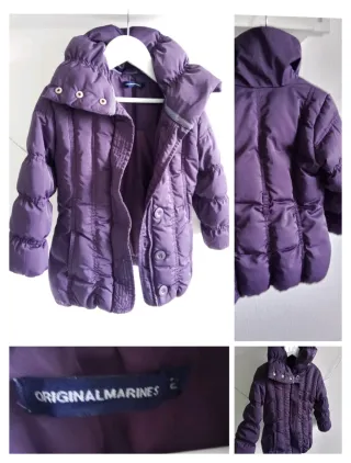 Giacca piumino viola bambina tg 2 anni