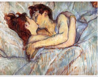 Cuadro Lienzo El Beso en la Cama de TOULOUSE LAUTR