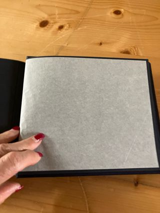 Álbum de fotos antiguo Fotografías de piel azul