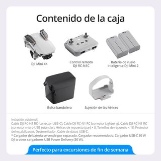 Pack DJI Mini 4K con cámara, dron con cámara 4K UH