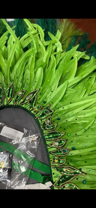 Disfraz Carnaval Dorado y Verde