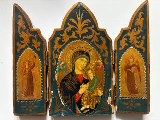 Retablo madera antiguo arte religioso