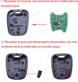 Carcasa para llave con mando a distancia sin hoja