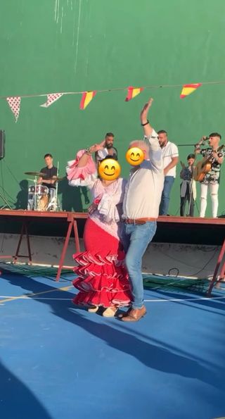 Vestido de Flamenca Rojo y Blanco