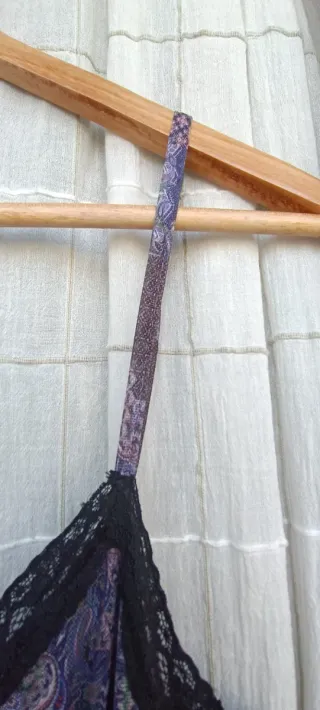 Vestido boho vintage patchwork morado