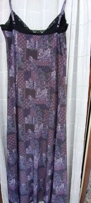 Vestido boho vintage patchwork morado