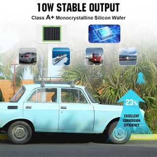 ECO-WORTHY 7.5W Panel Solar 12 V Cargador Solar de