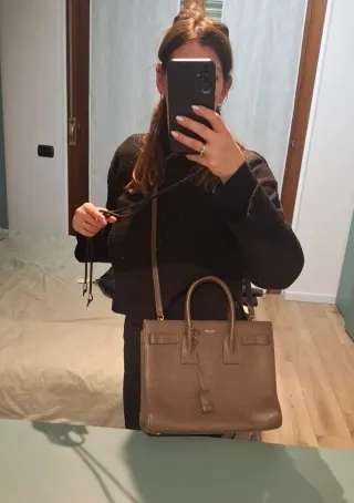 Borsa Saint Laurent Sac De Jour Pelle Martellata