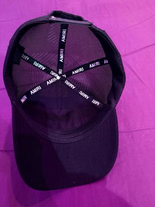 Cappello Amiri Nero Logo Ricamato