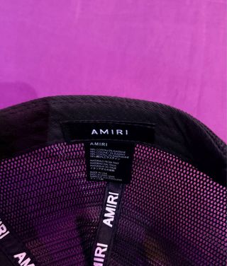 Cappello Amiri Nero Logo Ricamato