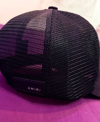 Cappello Amiri Nero Logo Ricamato